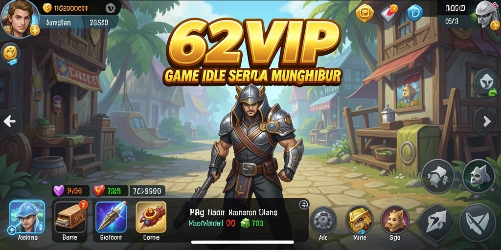 Tangkapan layar 62VIP menunjukkan gameplay Idle yang seru dan interaktif.