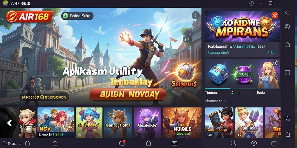 Tampilan utama AIR168 yang menonjolkan fitur-fitur Utility.