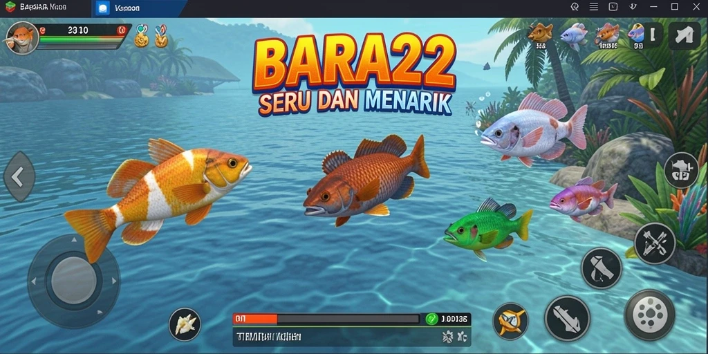 Screenshot gameplay Tembak Ikan BARA22 yang seru dan menantang.