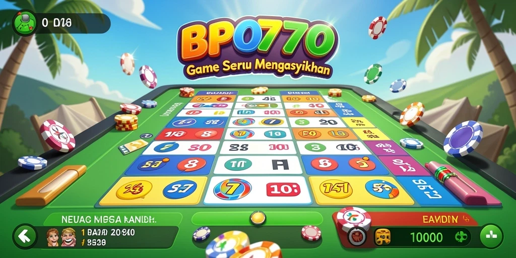 Tampilan gameplay Bingo yang menegangkan dan penuh warna di BPO777.