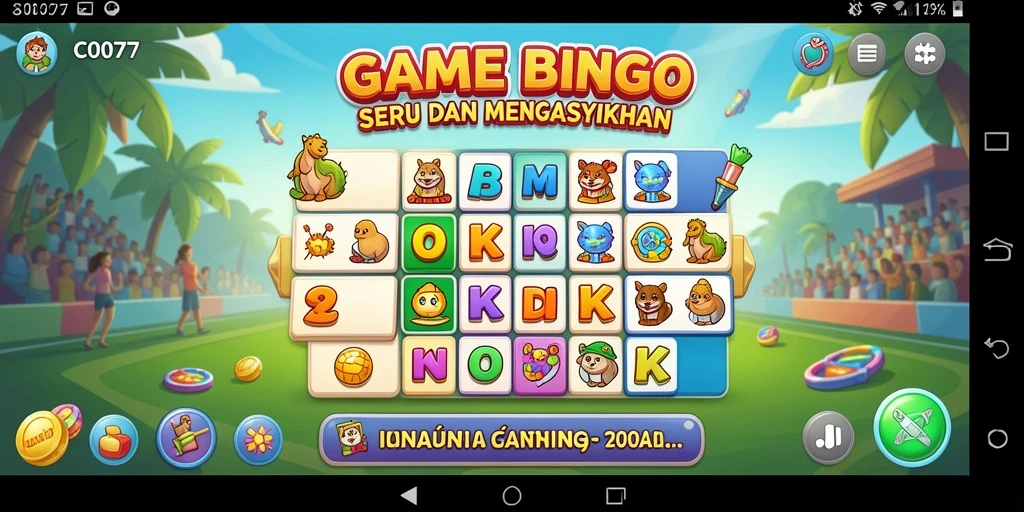 Tampilan gameplay C0077 yang seru dalam permainan Bingo.
