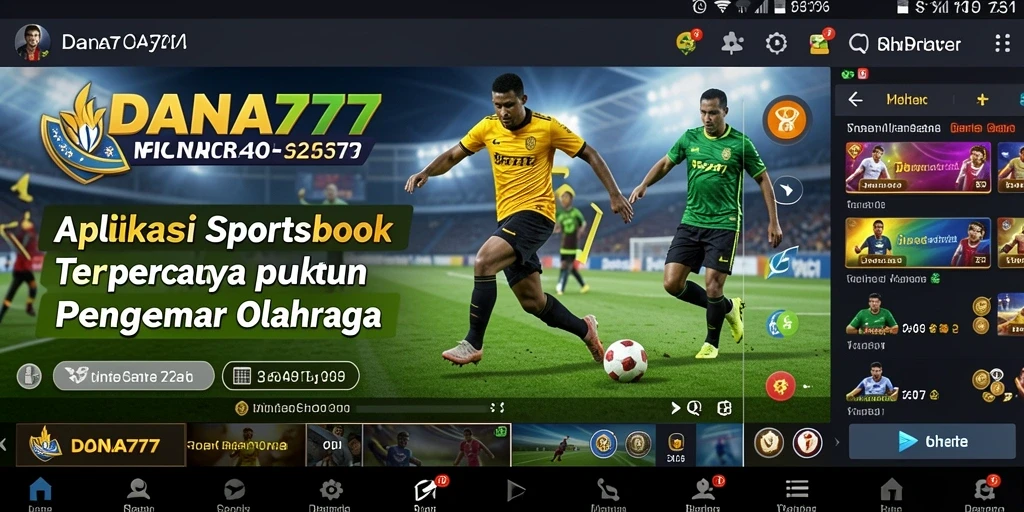 Tampilan gameplay DANA777 yang menampilkan taruhan olahraga secara langsung.