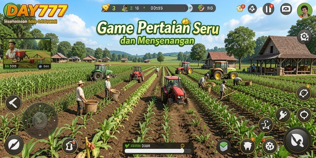 Gameplay menarik di DAY777 dengan variasi tanaman dan hewan.