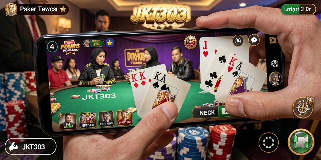 Tampilan gameplay Poker yang seru di JKT303.