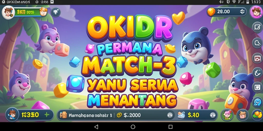 Gameplay OKIDR yang menantang dengan kombinasi warna yang cerah.