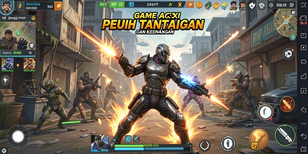 Tangkapan layar PP7 menampilkan aksi intens dalam gameplay.
