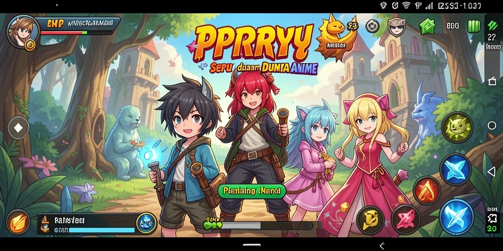 Screenshot utama PPRRYY menampilkan gameplay seru dalam gaya Anime.