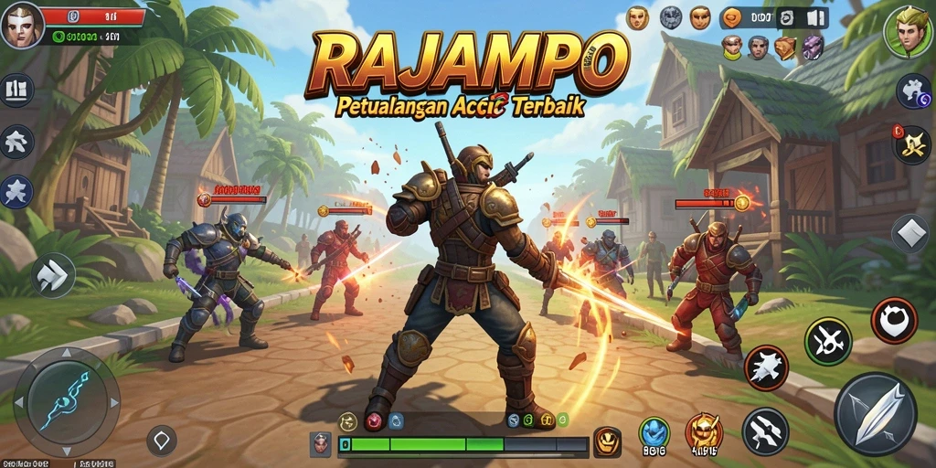 Tampilan gameplay menegangkan di dunia RAJAMPO.