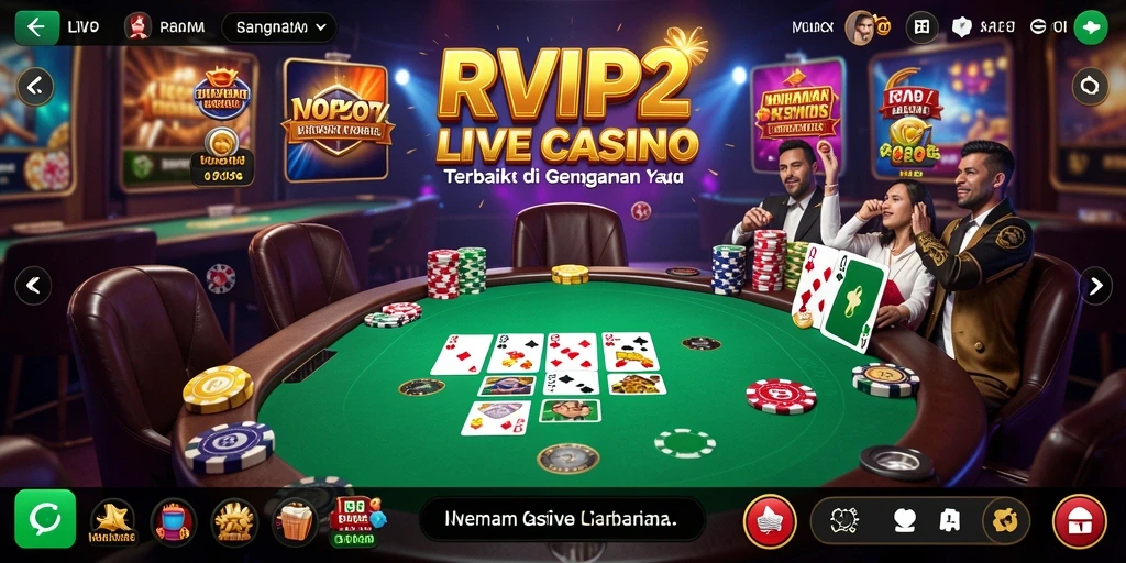 Tampilan gameplay Live Casino yang menarik di RVIP2.