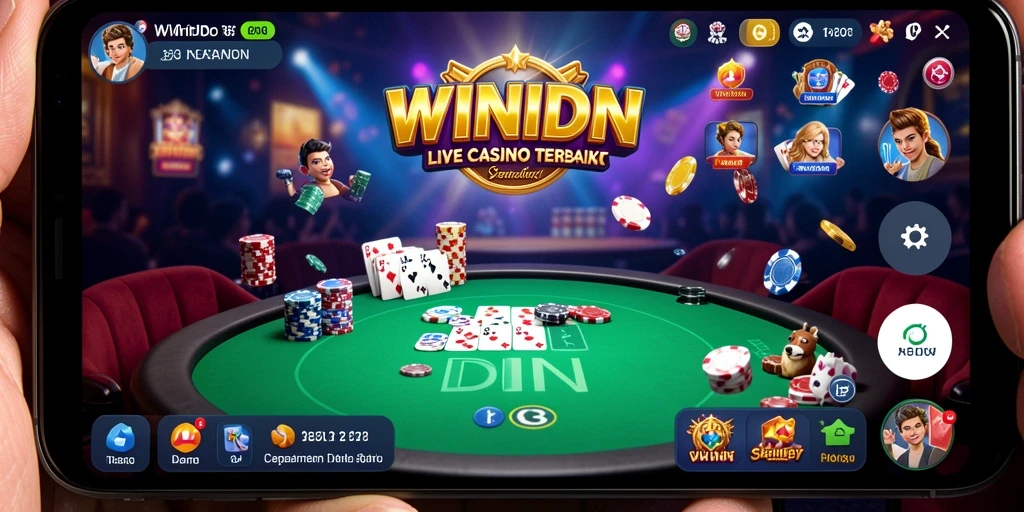 Screenshot gameplay WINIDN yang menampilkan suasana Live Casino yang mendebarkan.